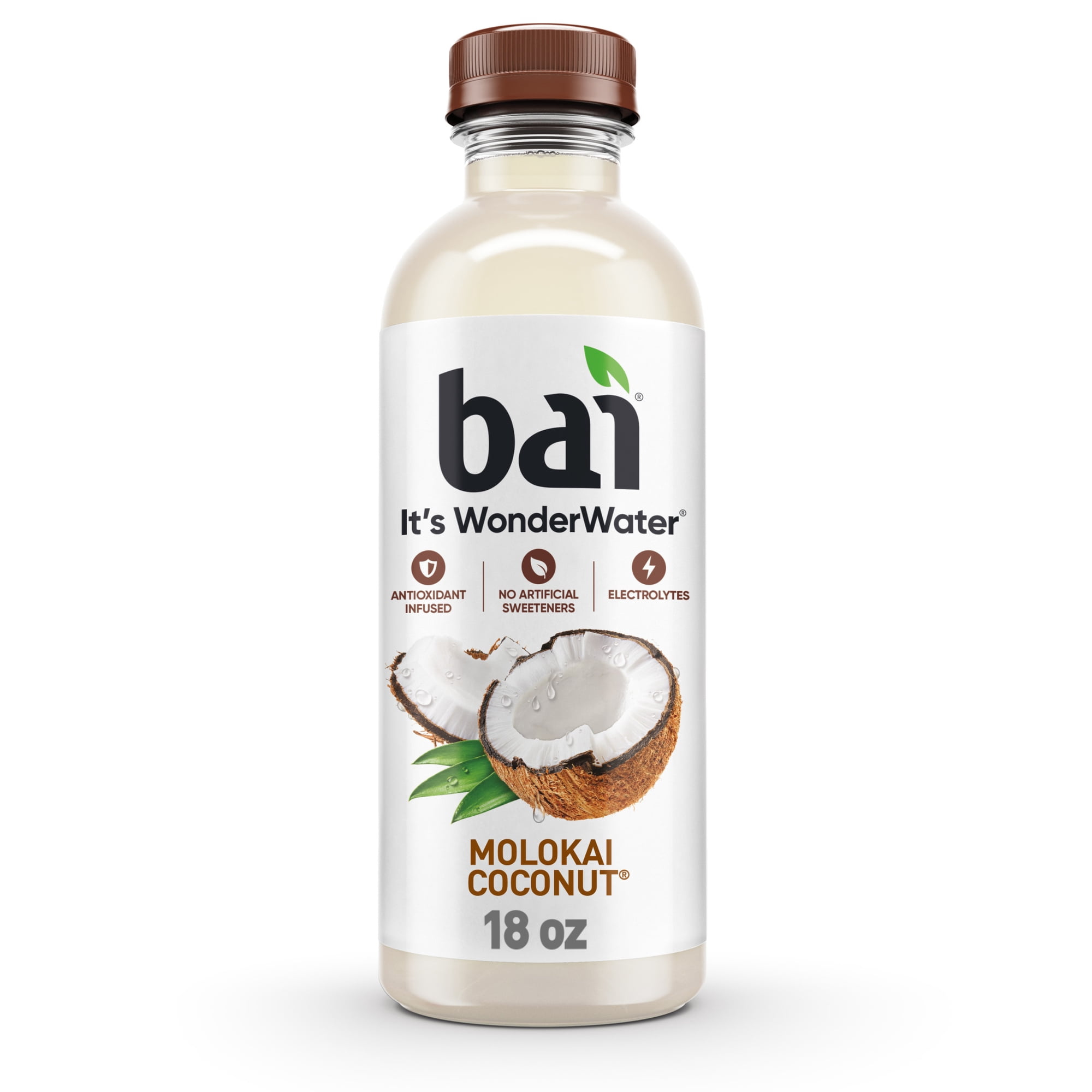 Bai Molokai Coconut Antioxidant Infused Water Beverage, 18 fl oz, Bottle