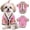 Pink, variant on DOVACKA Small Dog Sweaters Cute Bear Knitted Dog Cardigans Clothes for Small Medium Dogs Soft Pet Puppy Cat Knitting Outfits Fall Winter Warm Boy Girl Dogs Knitwear Coat Apparel(Beige, X-Small)