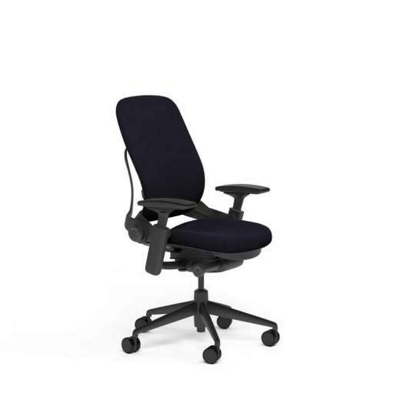 Steelcase Leap Plus Desk Chair In Buzz2 Black Fabric 500 Lb