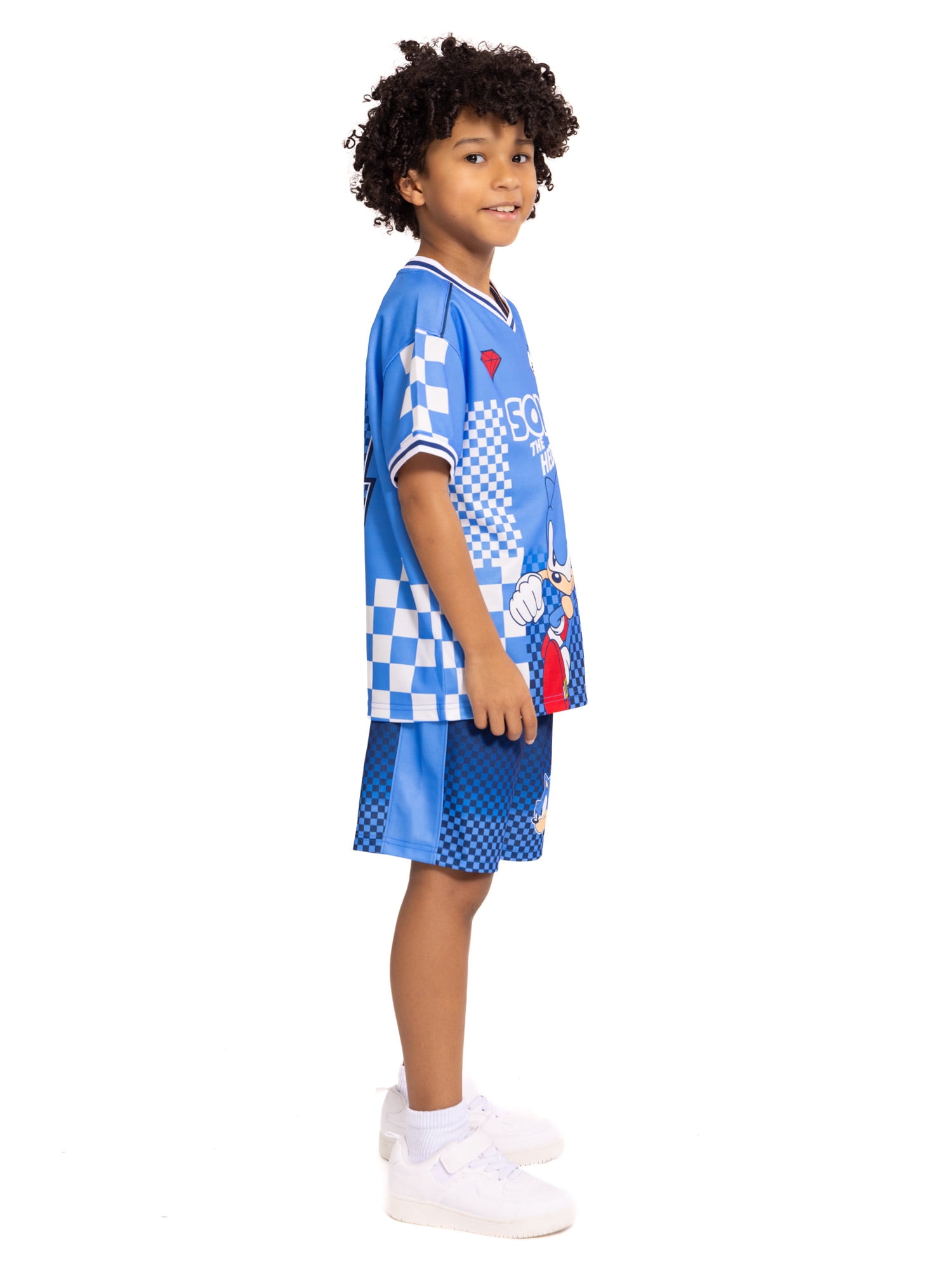 Sonic the Hedgehog Boys' Graphic Soccer Jersey and Shorts Set, 2-Piece, Sizes 4-16