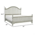 thumbnail image 5 of Ugo Queen Bed- Slatted Arched Headboard- Finial Accents- Gray Wood Frame, 5 of 6