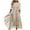 Women's Lace Chiffon Dress-Gold, variant on Women's Lace Chiffon Maxi Dress 3/4 Sleeve Hollow Out Patchwork Evening Gown Formal Wedding Guest Bridesmaid Dress for Party Events