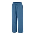 thumbnail image 6 of FASHIONPANT Fashion Casual Pants For Women Linen Wide Leg Loose High Waist Haren Pockets Pants, 6 of 6