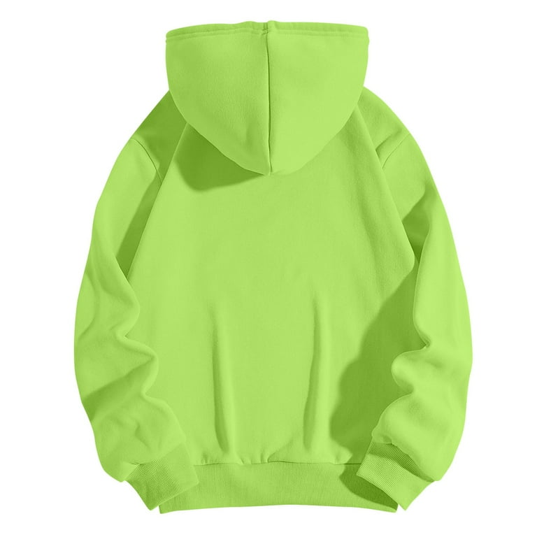 Fgvctg Game Day Hoodie for Women Football Sweatshirt Long Sleeve Fall Winter Clothes Plus Size Pullover Y2k Crew Neck Tops With Pocket Fluorescent Green XL Walmart