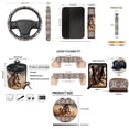thumbnail image 7 of HUISEFOR Aztec Horse Car Seat Cover Full Set Breathable Non Slip with Steering Wheel Cover Seat Belt Cover Air Vent Storage Bag Car Trash Can Rear View Mirror Cover Keychain Coasters, 7 of 7