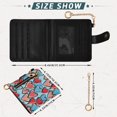 Blue Red Heart Small Wallet for Women RFID Blocking Bifold PU Leather ...