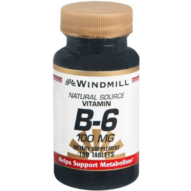 Windmill Health Products Windmill Natural Source Vitamin B6, 100 ea