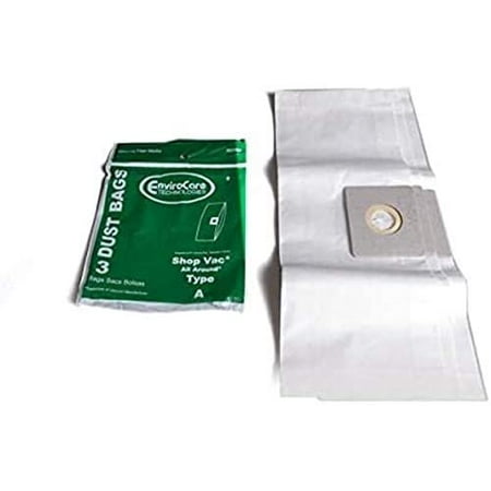 

3 Shop Vac 360SW 90667 906-67 Type A 1.5 Gallon Vacuum Cleaner Paper Bags