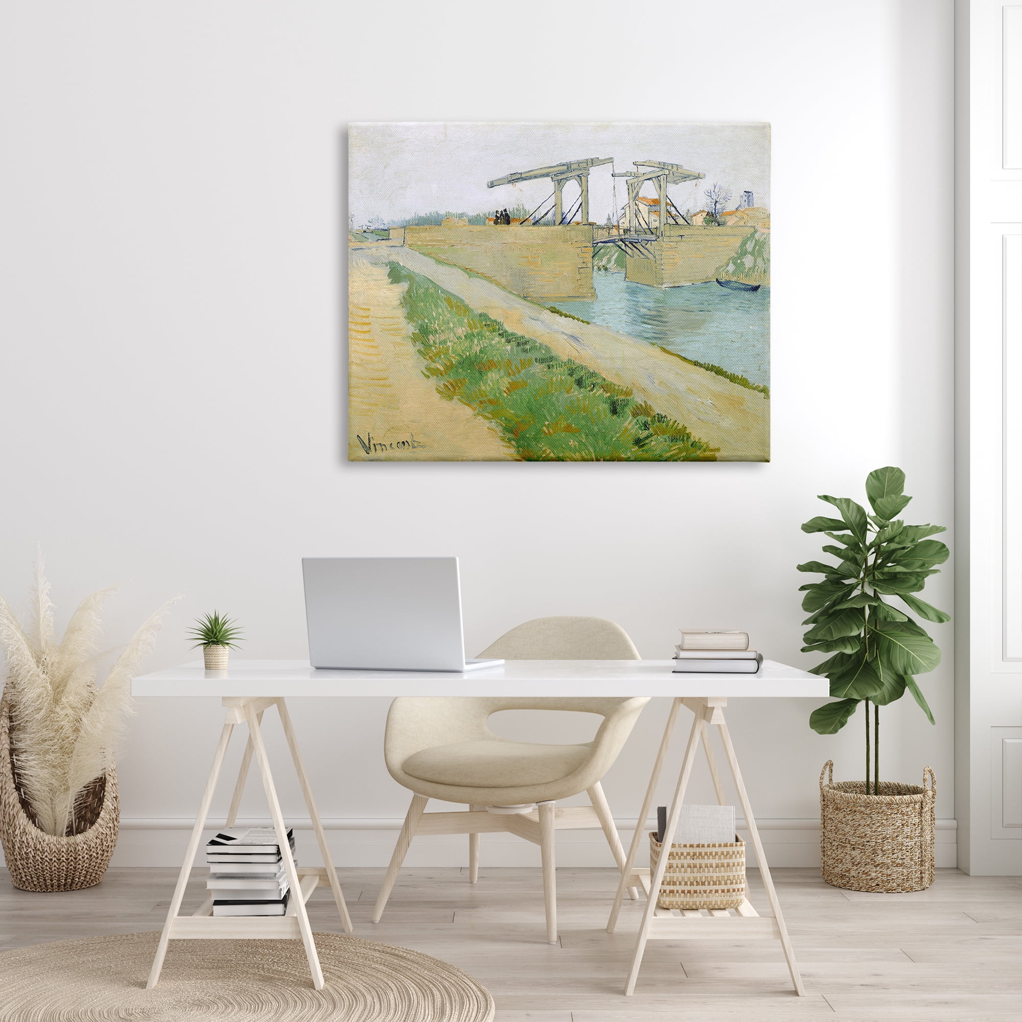 Stupell Industries De Brug Van Langlois Vincent van Gogh Bridge Painting Painting Gallery Wrapped Canvas Print Wall Art, Design by one1000paintings
