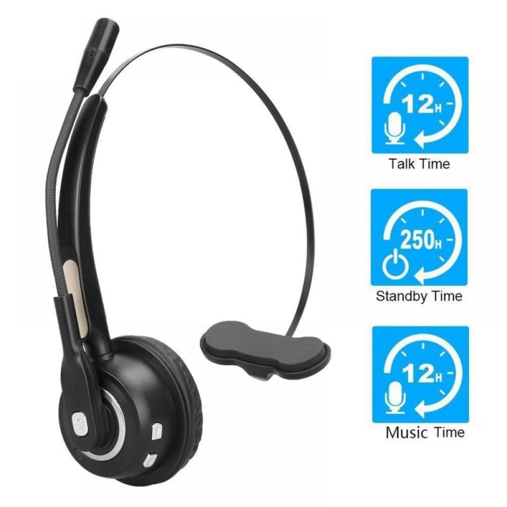 Circulaire een uitvinden MEROTABLE Call Center Bluetooth Headset BH520 Wireless Earphone  Over-the-Head Noise Canceling Headphone For Truck Car Drivers Office -  Walmart.com