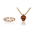 thumbnail image 1 of Kamada Combination of Shri radha crystal Bracelet and exquisite Shri Radha lotusTulsi (basil) mala,Spritual Pendant Necklace for Women and Men, 1 of 5