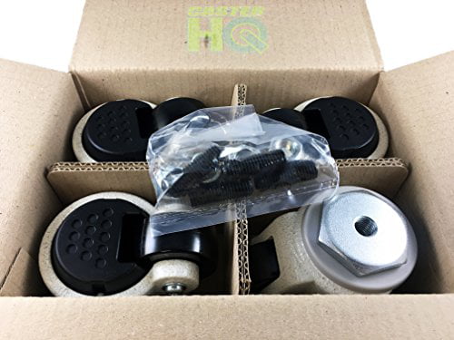 2,4 Retractable Leveling Machine Stem Casters CasterHQ Wheel Master 4 Pack 