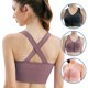 thumbnail image 2 of Gibobby Brasier para mujer Sujetador mujer Yoga en la espalda Sin anillo para correr 3PCS Ajuste(Morado + negro + rosa,G), 2 of 5