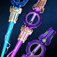 thumbnail image 2 of SharkTRUE Light Up Sword, Fire Spin Sword Double-Edged Lightsaber, Double-Headed Telescopic, for Rave, Cosplay & Display, 2 of 8