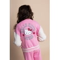 thumbnail image 3 of Hello Kitty Fleece Varsity Bomber Jacket and Jogger Pants Outfit Set Toddler to Big Kid, 3 of 5