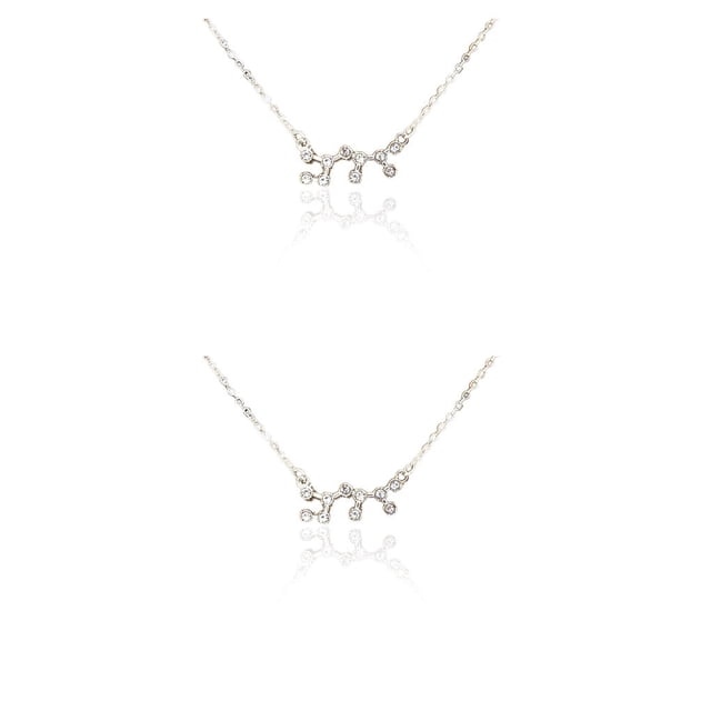 Sonducket Ins doce signos del zodiaco constelaciones tema collar del zodiaco diamantes de imitación joyería cómoda cadena colgante Aries oro Type1 NO1