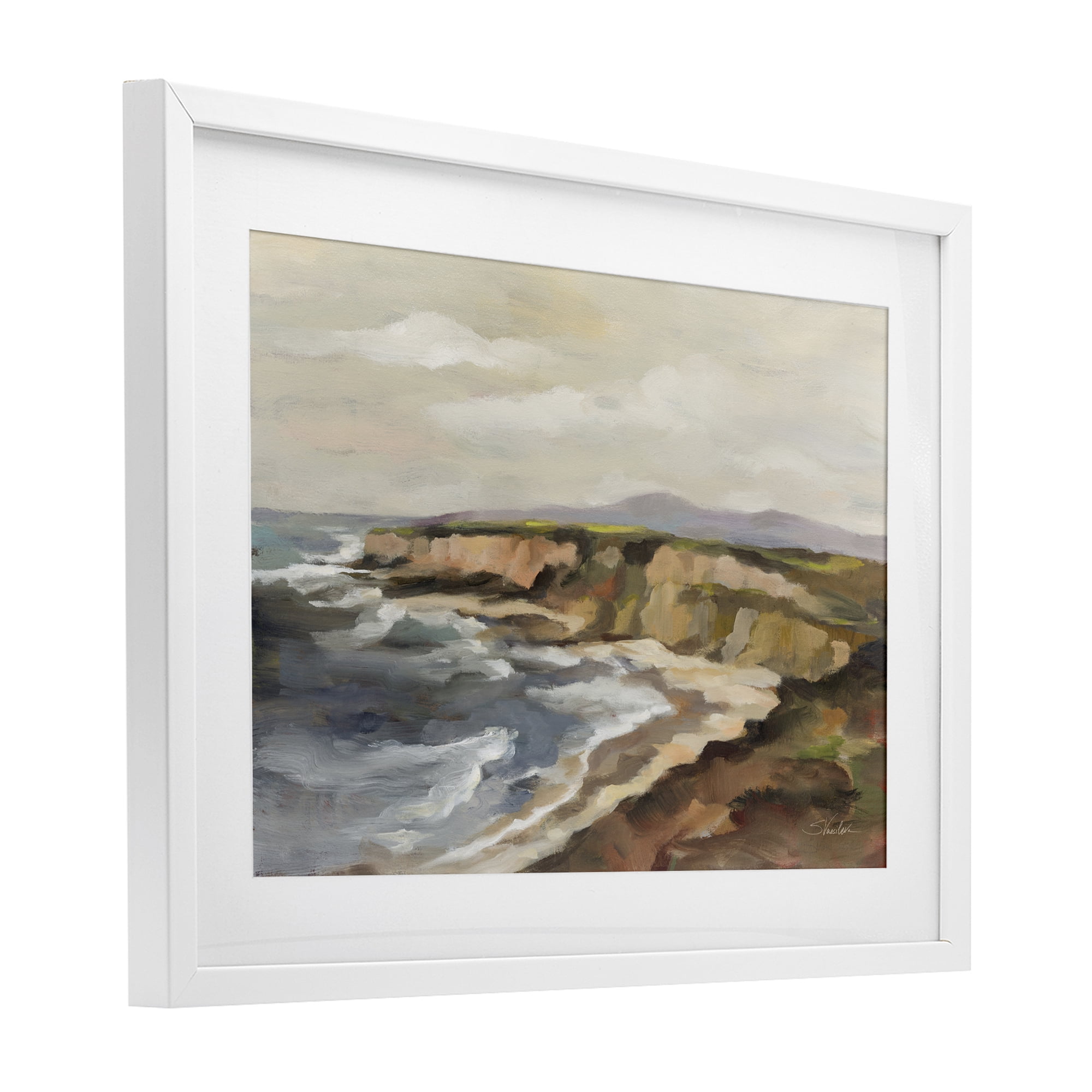 Stupell Industries Rocky Coast Expression White Framed Print Under Glass, design by Silvia Vassileva