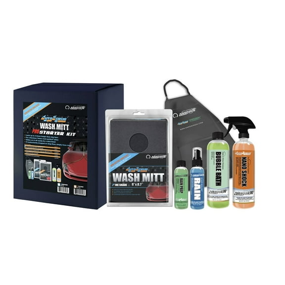 Nanoskin AUTOSCRUB 6" Surface Prep Mitt - Fine Grade Pro Kit - Clay Bar Replacement Tool to Remove Embedded Contaminants Before Wax & Coating | Safe for Painted Surface, Glass, Plastic, Metal & More