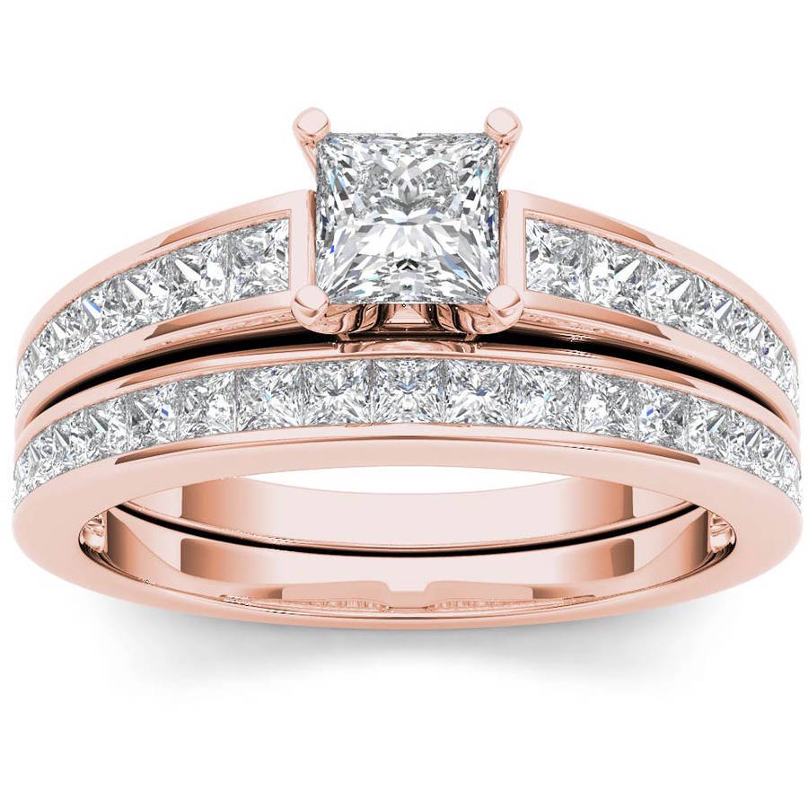 Imperial Diamond - 1-1/2 Carat T.W. Diamond Princess-Cut Classic 14kt ...