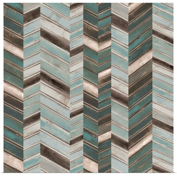 Great BIG Canvas | Rolled Jennifer Goldberger Poster Print entitled Stacked Chevron II