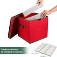 thumbnail image 2 of Christmas Ornament Storage Box with Dual Zipper Closure Box Contributes, 2 of 8