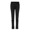 thumbnail image 4 of Eashery Women Jeans Elastic Waist Stretch Thin Stretch Skinny Pants High-waist Wide-legged Casual Pants Womens Jeans High Waisted (Black,XL), 4 of 5