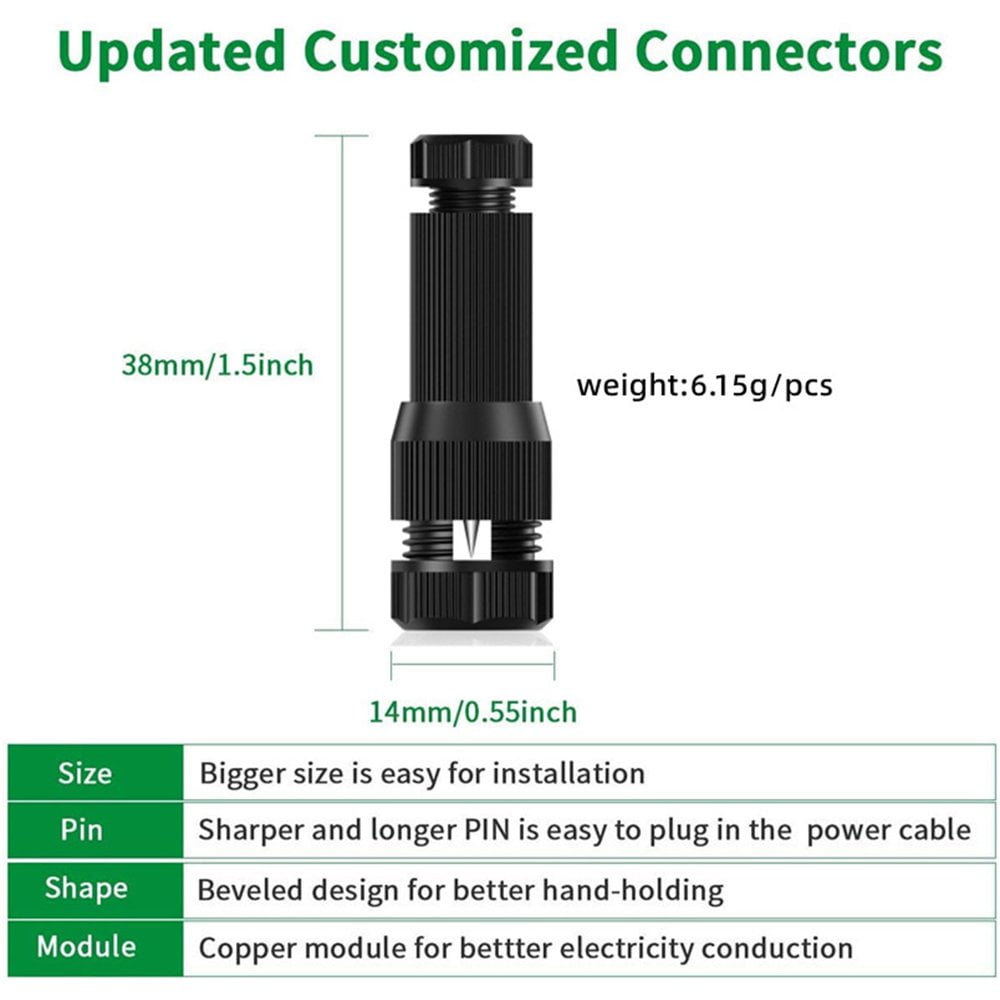 Leonlite Lighting LeonLite 12-Pack Low Voltage Wire Connector, Landscape Lighting  Cable Low Voltage Landscape Light, image size:1000x1000