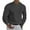 A-Dark Gray622, variant on Men's Solid Split Neck Shirt Regular Fit Long Sleeve Split Neck Pullover Top Breathable Minimal Office Top