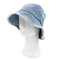 thumbnail image 2 of Premium Denim Jeans Fabric Solid Color Cotton Bucket Hat, 2 of 5