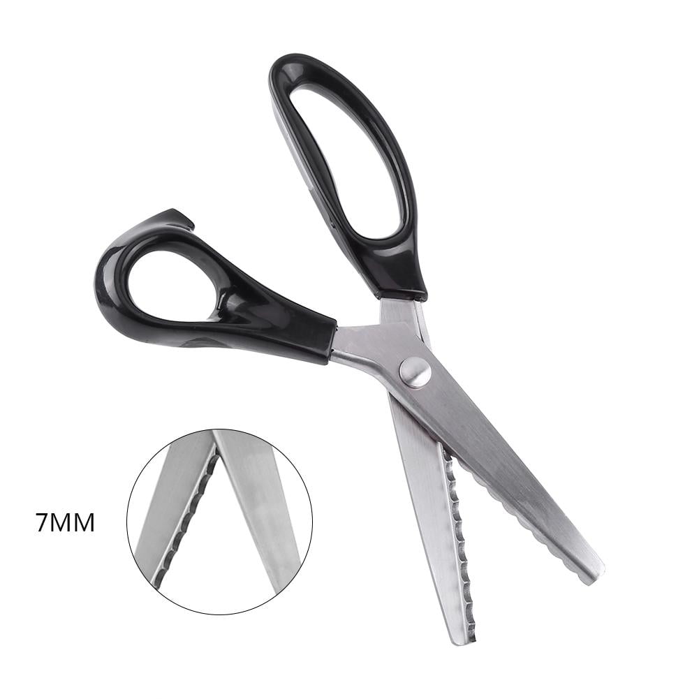 HERCHR Fabric Decorative Round/Triangle Edge Pinking Shears Scissors