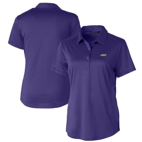 Women's Cutter & Buck Purple James Madison Dukes Prospect Textured Stretch Polo