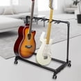 thumbnail image 1 of Multi Guitar Stand, Universal Movable Black Guitar Holder With Wheels Metal Multi Guitar Display Rack Guitar Stand Storage For Band Stage Bass Acoustic Electric Guitar, 1 of 8
