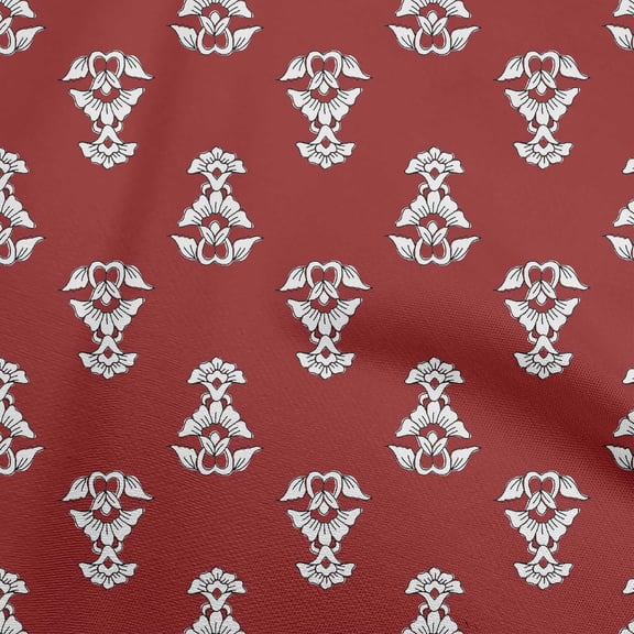 oneOone Cotton Flex Maroon Fabric Block Quilting Supplies Print Sewing Fabric By The Yard 40 Inch Wide-OA