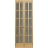 AWC Model 527 Traditional Divided Light Glass Bifold Door 32" x 80.5" Unfinished Pine