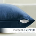 thumbnail image 3 of Softalker Decorative Pillow Covers, Velvet Square Pillow Cases 18x18 Inch Set of 4, Soft Solid Throw Pillow Covers for Home, Couch, Sofa, Bedroom, Living Room, Patio (Gray/Blue), 3 of 6