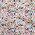 thumbnail image 1 of oneOone Cotton Flex Dark Olive Green Fabric Writing Text Sewing Material Print Fabric By The Yard 40 Inch Wide, 1 of 4
