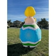 thumbnail image 7 of 4 Foot Tall Easter Inflatable Yellow Baby Chick with Red Flower and Blue Egg Pre-Lit LED Lights Outdoor Indoor Holiday Blow up Lighted Yard Lawn Home Family Outside Decor Party Decoration, 7 of 7