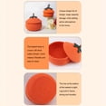 thumbnail image 5 of Sunshinehomely Halloween Pumpkin Storage Basket with Lid, Halloween Woven Pumpkin Basket, Small Orange Woven Rope Basket, Cute Candy Basket Halloween Decorations Party Favors, 5 of 7