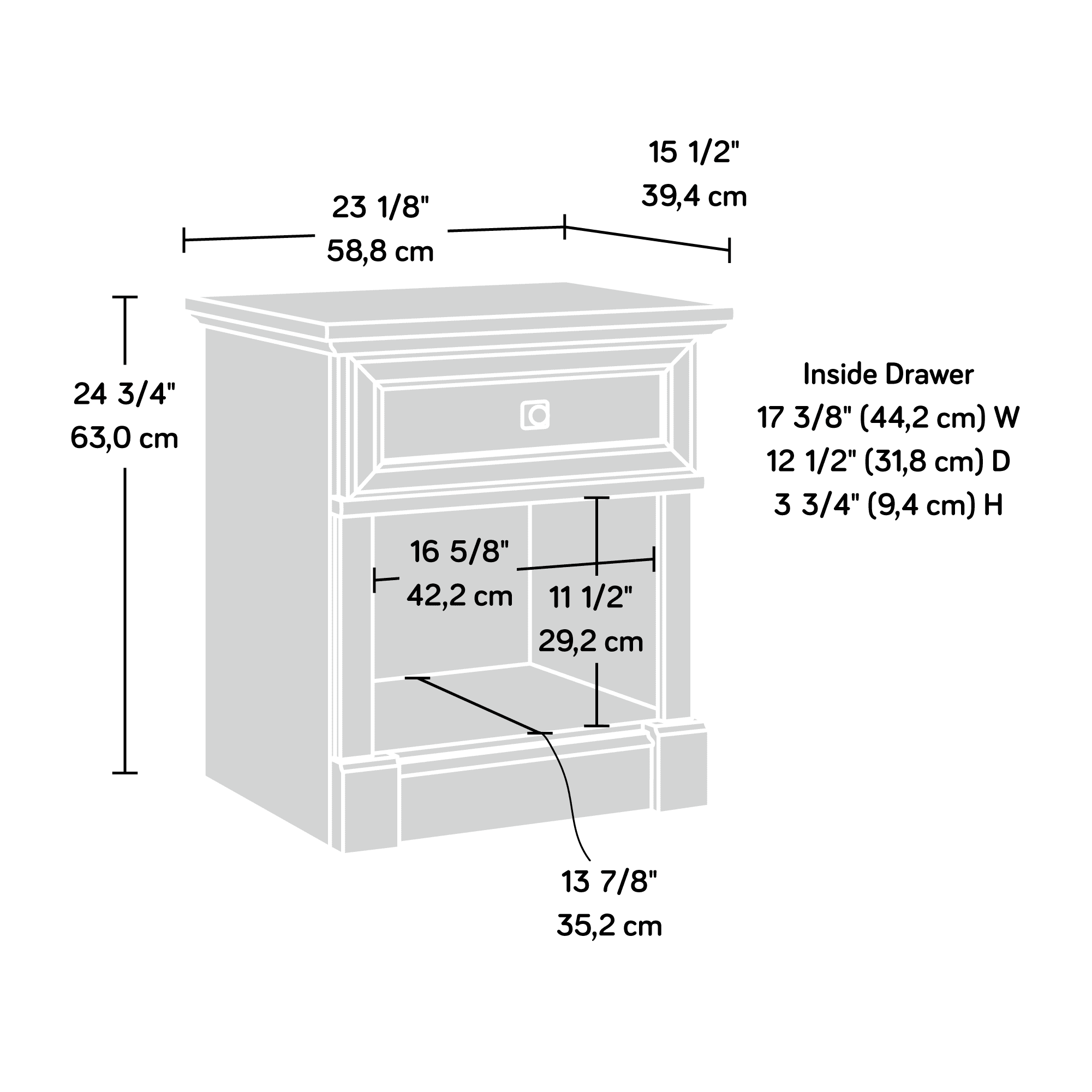 sauder palladia nightstand