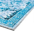 thumbnail image 6 of Rugs.com Francesca Collection Washable Rug – 6' x 9' Aqua Blue Flatweave Rug Perfect For Bedrooms, Dining Rooms, Living Rooms, 6 of 6