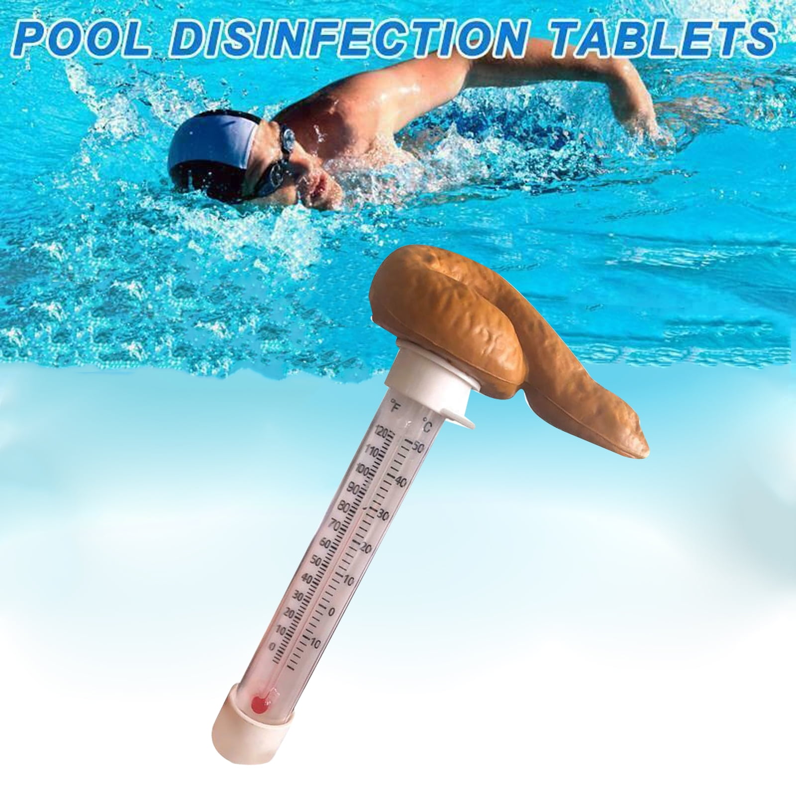 Floating Pool Thermometer Multipurpose Cartoon Poop Swimming Pool Easy