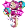 thumbnail image 5 of Globos de cumpleaños con números de Masha y el oso, suministros para fiestas infantiles, decoración para baby shower, globos de aluminio, globos de dibujos animados de anime, 5 of 5