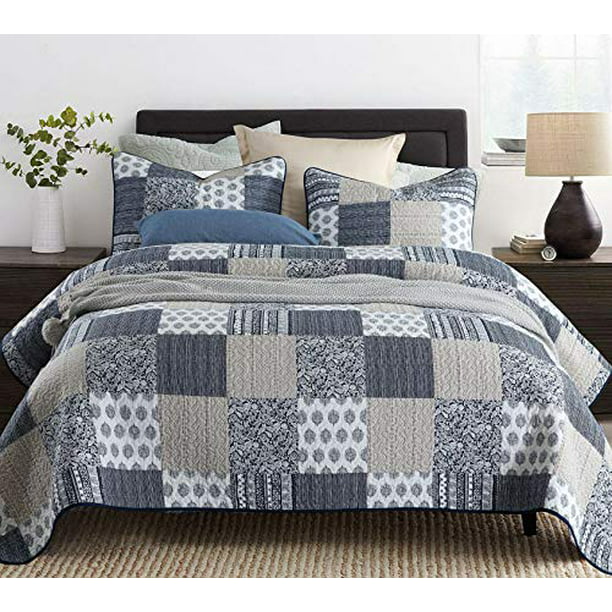 Vivilinen Quilted Bedspread Coverlet, What Size Is A Queen Bed Coverlet