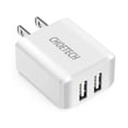 thumbnail image 1 of Cargador AC CHOETECH 2 x USB-A 2Amp Universal (SIN CABLE) Blanco Choetech 2 x USB-A 2Amp, 1 of 7