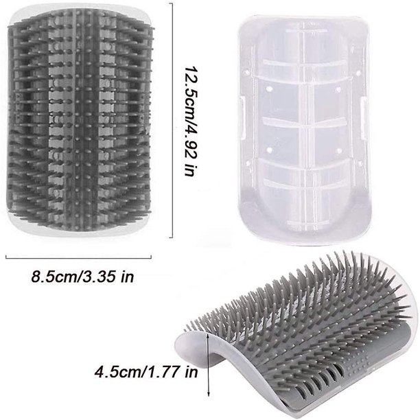 Peine De Masaje Para Gatos De 2 Piezas, Peine De Cepillo De Peluquería Para Gatos, Cepillo De Esquina De Pared Para Masaje De Gatos, Con Catnip, Herramienta De Masaje Perfecta Para Gatos De Pelo Largo Afortunado Sencillez