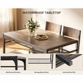 thumbnail image 5 of 4-Piece Dining Table Set with 2 Chairs and Bench for Small Space - Kitchen Table with Under-Bench Storage Rack - Gray, 5 of 6