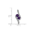 thumbnail image 2 of 2/5 Carat (Ctw) Two-Stone Natural Amethyst Pendant Necklace in 14K White Gold with Chain, 2 of 5