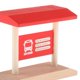 thumbnail image 3 of Estación de tren de madera, juego de tren de juguete de madera, juguetes de construcción Parada de autobús, 3 of 6