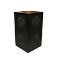 thumbnail image 2 of Northlight 17" Black and Gold Moroccan Style Floral Cut-Out Pillar Candle Lantern, 2 of 2