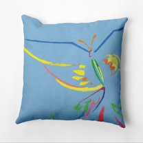 Simply Daisy 16" x 16" Polyester Decorative Outdoor Pillow, Blue (1 count)